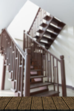 wooden brown stair inside home