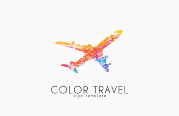 Obraz premium Airplane logo. travel logo design. Plane logo. Creative logo.
