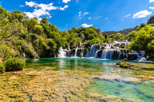 Waterfall In Krka National Park -Dalmatia, Croatia