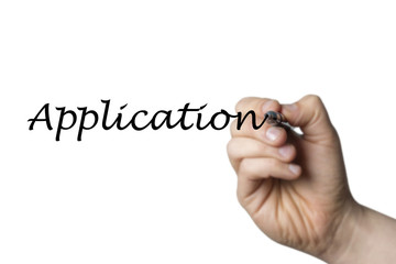 Application written by a hand