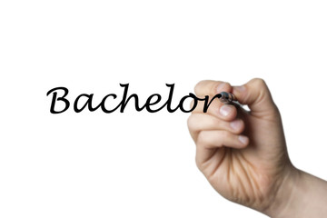 Bachelor written by a hand