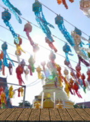 Obraz premium colorful paper lantern decoration for Yeepeng festival and golde