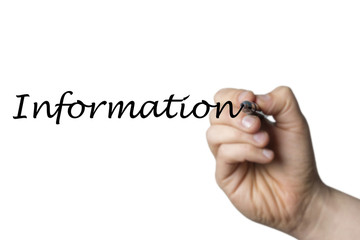 Information written by a hand