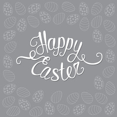 Happy Easter gray greeting card