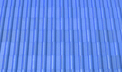 Blue tin roof texture background.