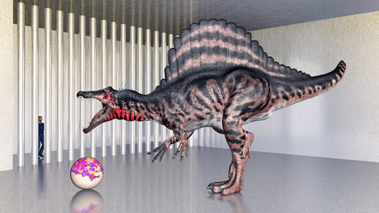 Dinosaurier Spinosaurus im Zoo