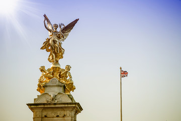 Beautiful view of victoria memorial in London