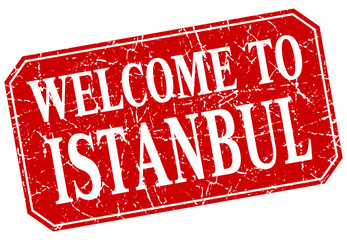 welcome to Istanbul red square grunge stamp