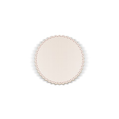 Realistic festive textile Label Element