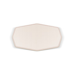 Realistic festive textile Badge Element