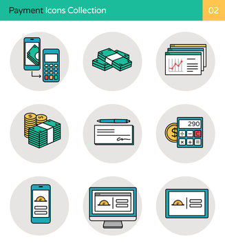 Payment Icons Collection 2. Internet banking, finance, money & mobile payment icons. 