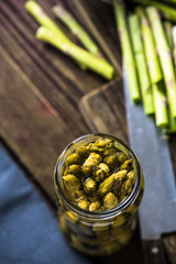 Fermented food, pickled asparagus