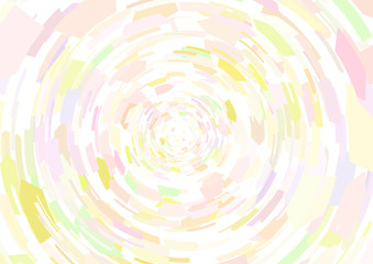 Cubism background Circle radiation Pale pink and yellow