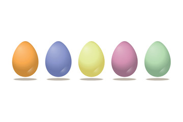 Set of color Easter eggs