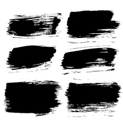 Black Paintbrush Backgrounds Set