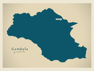 Modern Map - Gambela ET