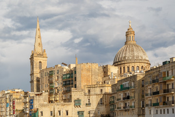 Fototapeta na wymiar Valletta Church View