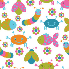Colorful vector seamless pattern
