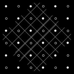 Pattern geometric monochrome minimalistic dots, zig zag or diagonal lines