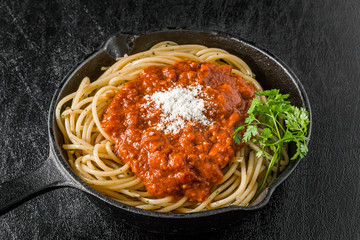 スパゲティミートソース Spaghetti with meat sauce Italian food