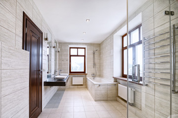 the interior of bathroom