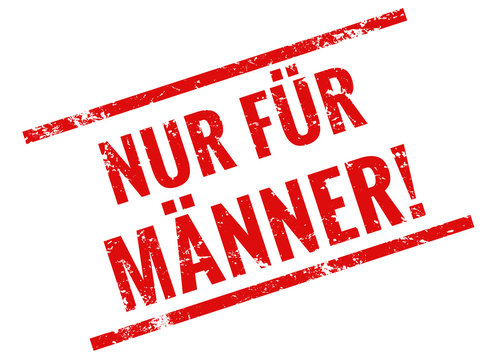 nur f&uuml;r m&auml;nner stempel rot