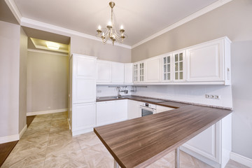 
the interior of the kitchen