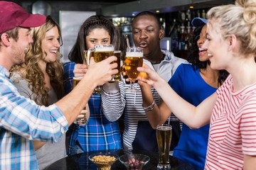 Portrait of friends having a drink