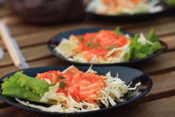 tasty spicy salmon salad