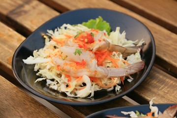 tasty spicy shrimp salad