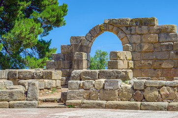 Theater of the archaeological site,Tindarys, Sicily.