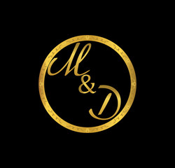 MD initial wedding in golden ring