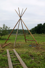 The construction of the wigwam © mishan