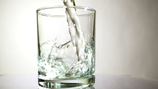 Pouring water in glass slow motion 240 FPS
