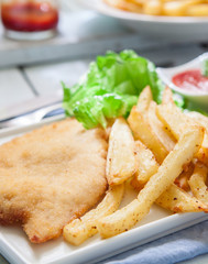 Breaded chicken breast