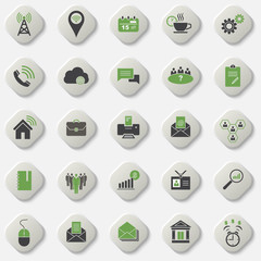 Set of universal office and organizational icons