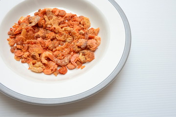 dried shrimp in dish