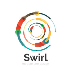 Vector swirl circle logo