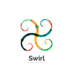 Vector swirl circle logo