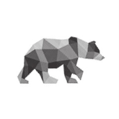 Bear polygon animals engraved fully vector graphics