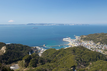 鋸山からみた景色（東京湾）