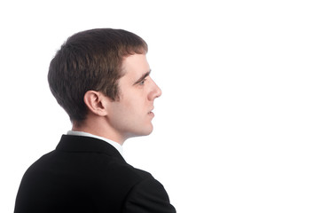 Profile of man in the suit
