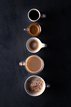 Fototapeta Close-up of various types of coffee