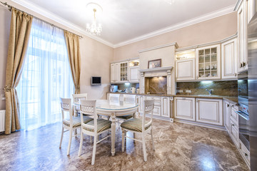 the interior of the kitchen