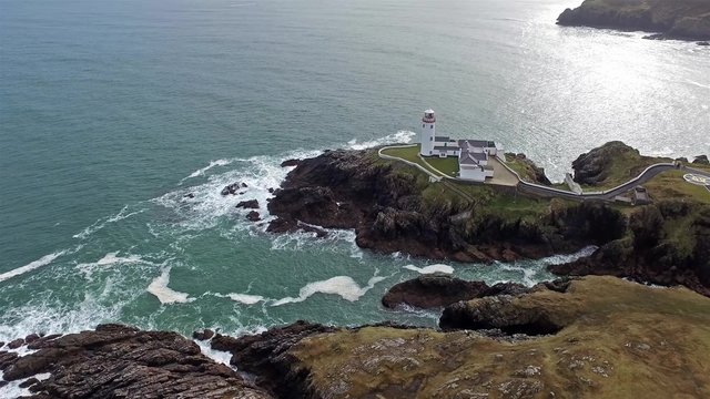 Luftaufnahme des Fanad head Leuchtturms, Donegal, Irland