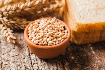 Ear of wheat bread