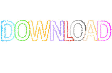  Vector colored with the word download