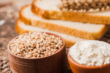Ear of wheat bread