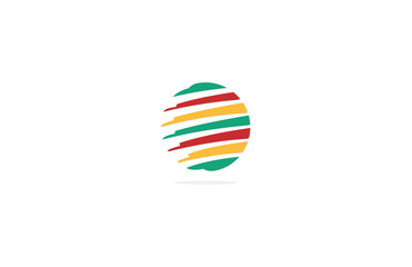 sphere globe colorful abstract logo