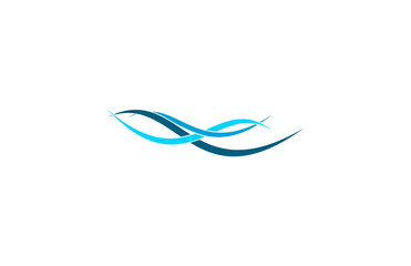 wave abstract icon vector logo